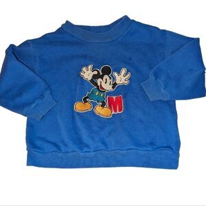 Disney Mickey &‎ Co vintage kids blue embroidered sweatshirt
